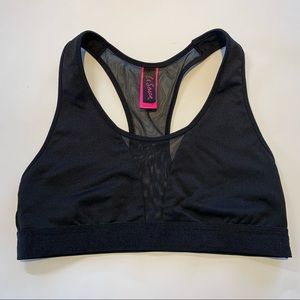 small La Senza black sports bra mesh detail